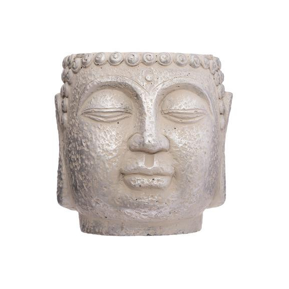 Ghiveci Cap Buddha H17,5 cm Crem