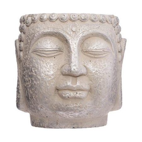 Ghiveci Cap Buddha H17,5 cm Crem-01