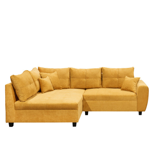 Coltar Extensibil Lena, Stanga, Galben, 248 x 87 x 176 cm-01