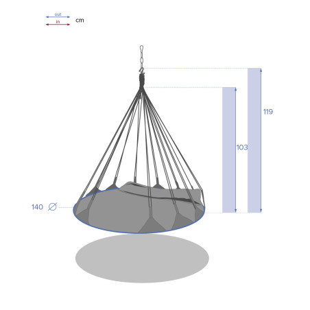 HAMAC SUSPENDAT GRI-01