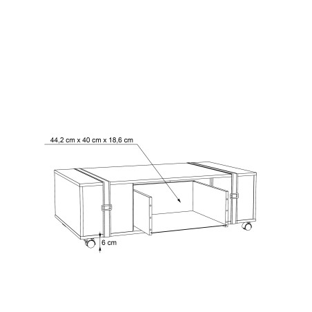 Masa Cafea Fobya Pe Role, 110 x 60,2 x 35,6 cm-01