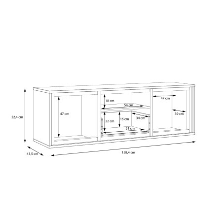 Comoda Tv Rigmor, 158,4 x 52,4 x 41,5 cm-01