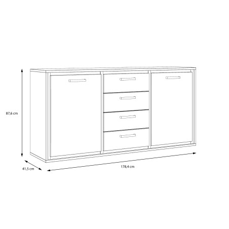 Bufet Rigmor, 178,4 x 87,6 x 41,5 cm-01