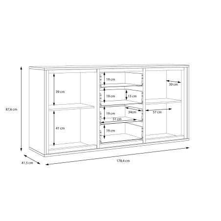 Bufet Rigmor, 178,4 x 87,6 x 41,5 cm-01