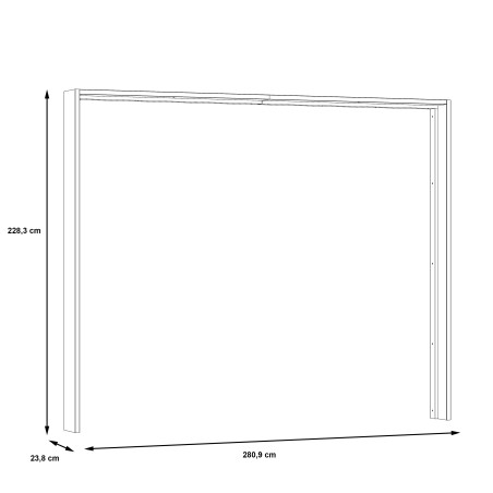 Rama Dulap Olivier, 280,9 x 23,8 x 228,3 cm-01