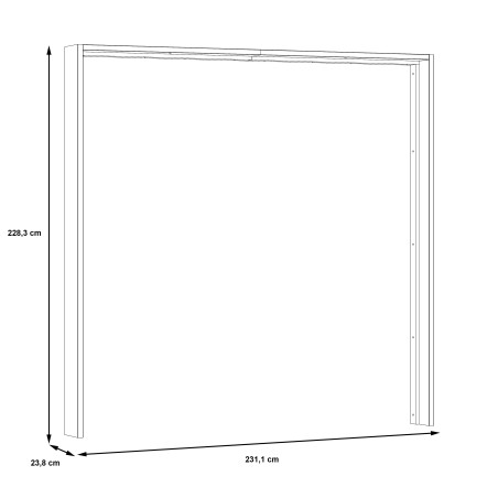 Rama Dulap Olivier, 231,1 x 23,8 x 228,3 cm-01