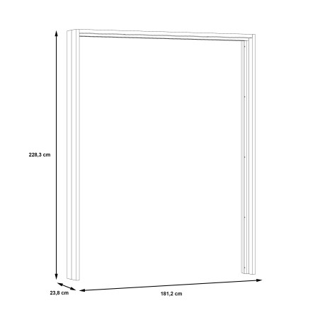 Rama Dulap Olivier, 181,2 x 23,8 x 228,3 cm-01