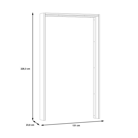 Rama Dulap Olivier, 131 x 23,8 x 228,3 cm-01