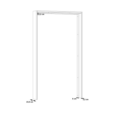 Rama Dulap Olivier, 131 x 23,8 x 228,3 cm-01