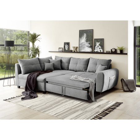 Coltar Extensibil Lena, Stanga, Gri Inchis, 248 x 87 x 176 cm-01