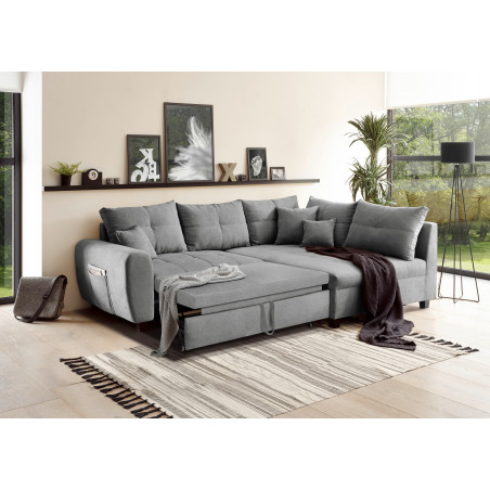 Coltar Extensibil Lena, Dreapta, Gri Inchis, 248 x 87 x 176 cm-01