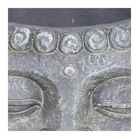 Ghiveci Cap Buddha H9 cm Gri-01