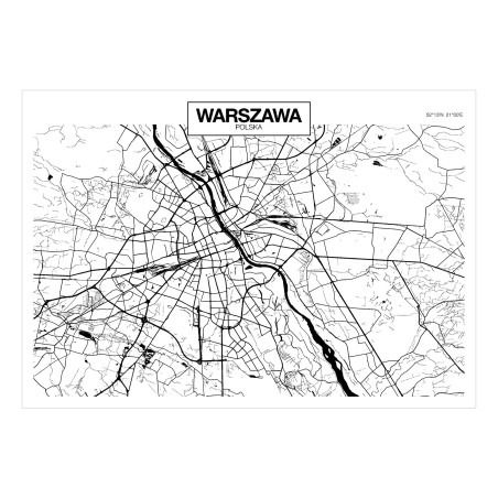 Fototapet Warsaw Map-01