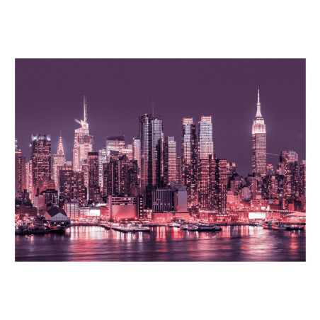 Fototapet NYC: Purple Nights-01