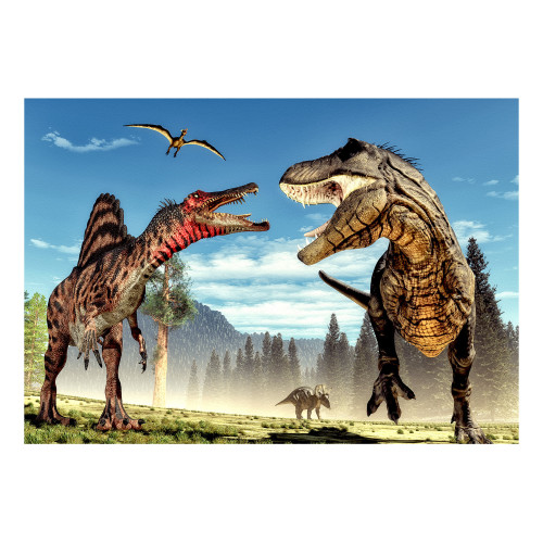 Fototapet Fighting Dinosaurs