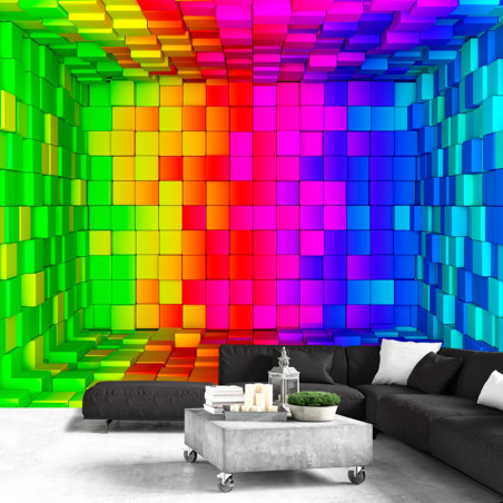 Fototapet autoadeziv Rainbow Cube-01