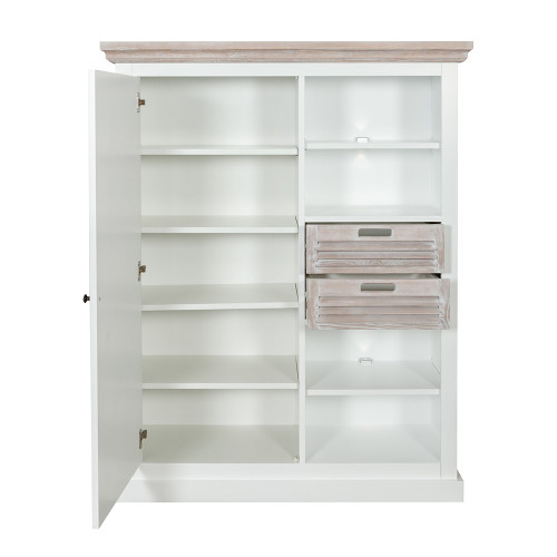 Biblioteca Living Cortina, Alb & Miere, 320 x 175 x 45 Cm-01