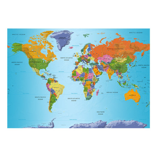 Fototapet autoadeziv World Map: Colourful Geography