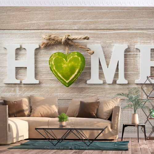 Fototapet autoadeziv Home Heart (Green)