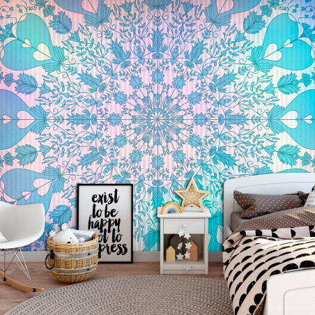 Fototapet autoadeziv Girly Mandala (Blue)-01