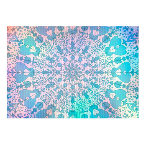 Fototapet autoadeziv Girly Mandala (Blue)