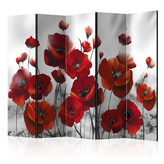 Paravan Poppies in the Moonlight II [Room Dividers]