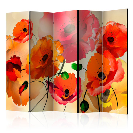 Paravan Velvet poppies II 225 x 172 cm-01