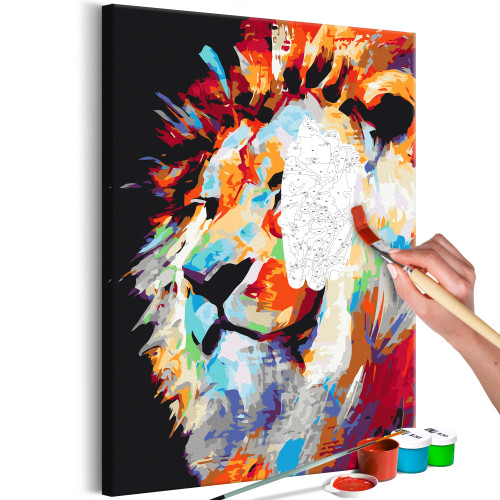 Pictatul pentru recreere Portrait of a Colourful Lion