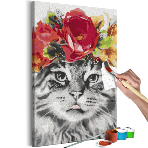 Pictatul pentru recreere Cat With Flowers