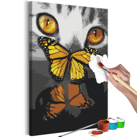 Pictatul pentru recreere Kitten and Butterfly 40 x 60 cm-01