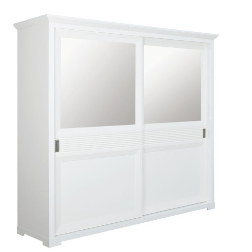 Dulap Dormitor Verona Bianco, Alb, 219 x 66,5 x 203,6 Cm-01