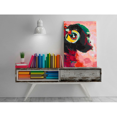 Pictatul pentru recreere Monkey In Headphones 40 x 60 cm-01