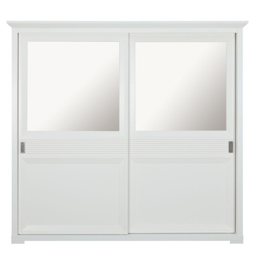 Dulap Dormitor Verona Bianco, Alb, 219 x 66,5 x 203,6 Cm-01