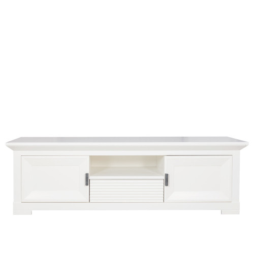 Comoda TV 2Usi + 1Sertar Verona Bianco, Alb, 155 x 50,2 x 47 Cm-01