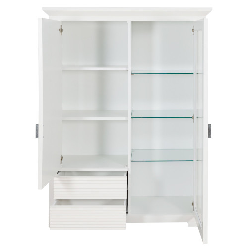 Comoda Bar Verona Bianco, Alb, 112 x 42,2 x 147 Cm-01