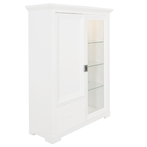 Comoda Bar Verona Bianco, Alb, 112 x 42,2 x 147 Cm-01