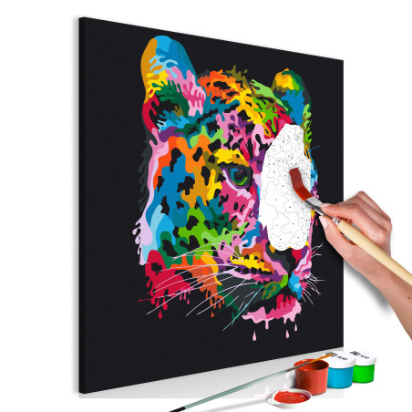 Pictatul pentru recreere Colourful Leopard 60 x 60 cm-01