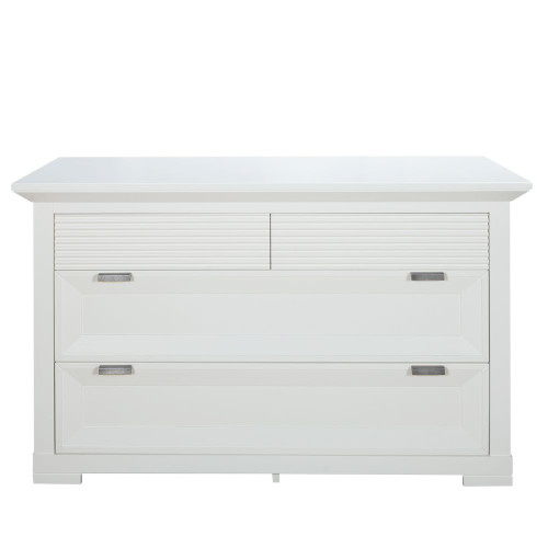 Comoda 4Sertare Verona Bianco, Alb, 125,8 x 50,2 x 80 Cm-01