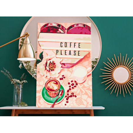 Pictatul pentru recreere Coffee Please 40 x 60 cm-01