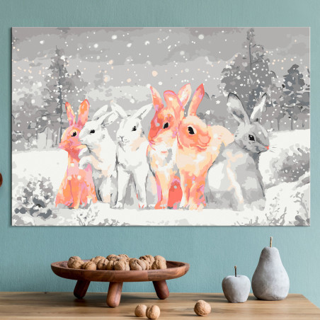 Pictatul pentru recreere Winter Bunnies 60 x 40 cm-01