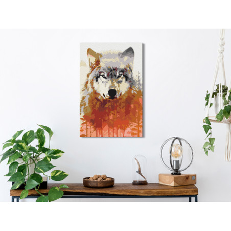 Pictatul pentru recreere Wolf and Forest 40 x 60 cm-01