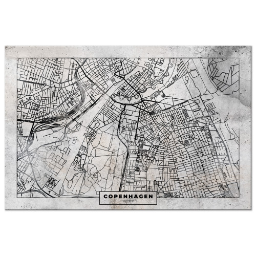 Tablou Copenhagen Plan (1 Part) Wide