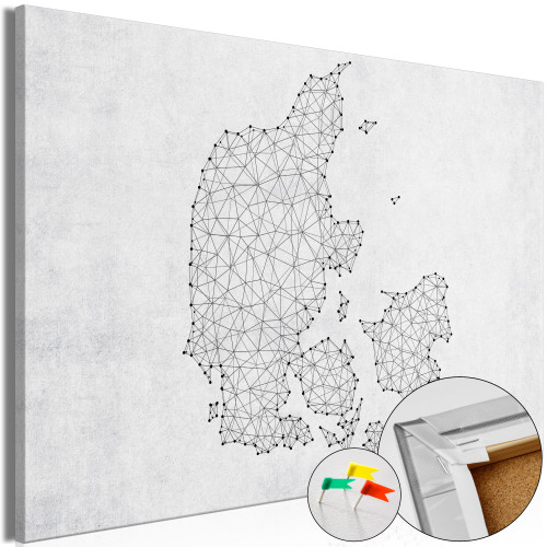 Tablou din plută Geometric Land [Cork Map]