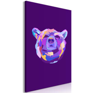 Tablou Colourful Bear (1 Part) Vertical 40 x 60 cm