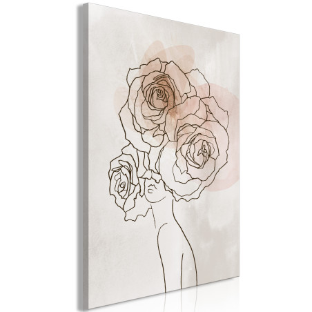 Tablou Anna and Roses (1 Part) Vertical 40 x 60 cm-01