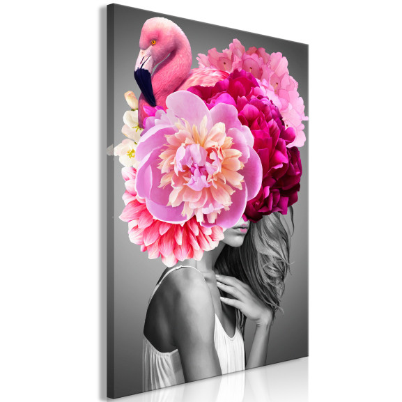 Tablou Flamingo Girl (1 Part) Vertical 40 x 60 cm