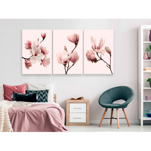 Tablou Spring Magnolias (3 Parts) 60 x 30 cm