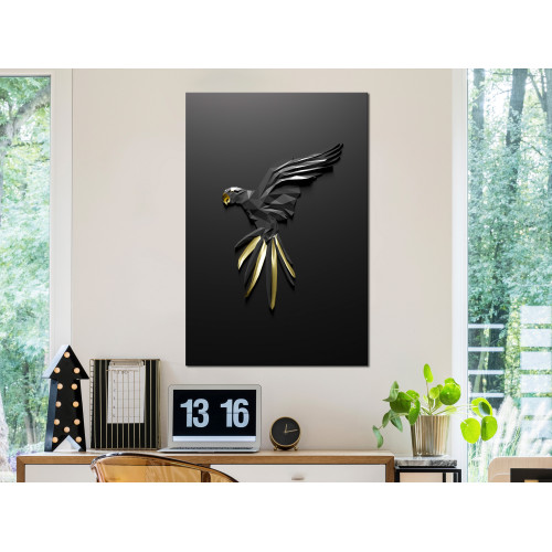 Tablou Black Parrot (1 Part) Vertical 40 x 60 cm