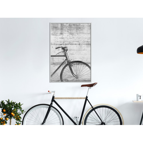 Poster Bicycle Leaning Against the Wall