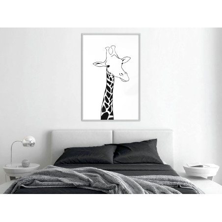 Poster Black and White Giraffe-01